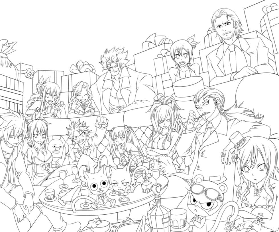 Раскраска: Хвост Феи (Аниме и манга) #176044 - Бесплатные раскраски для печати