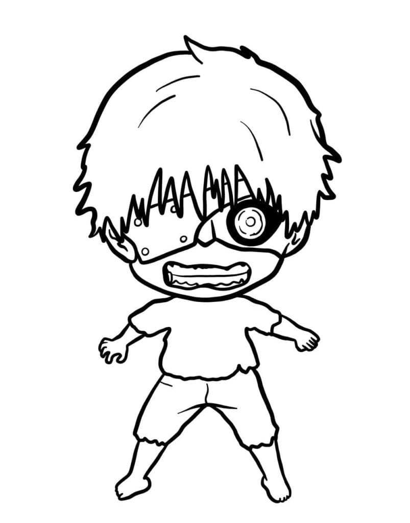 Раскраска: Токийский гуль (Аниме и манга) #183089 - Бесплатные раскраски для печати