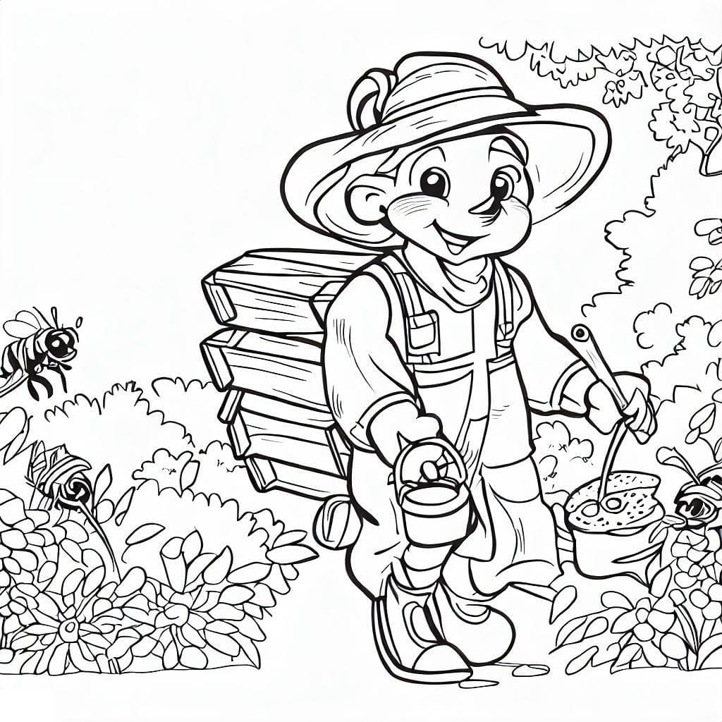 Раскраска: Пчеловод (Карьера и Профессии) #189937 - Бесплатные раскраски для печати