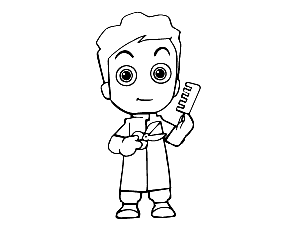 Раскраска: Парикмахер (Карьера и Профессии) #91313 - Бесплатные раскраски для печати