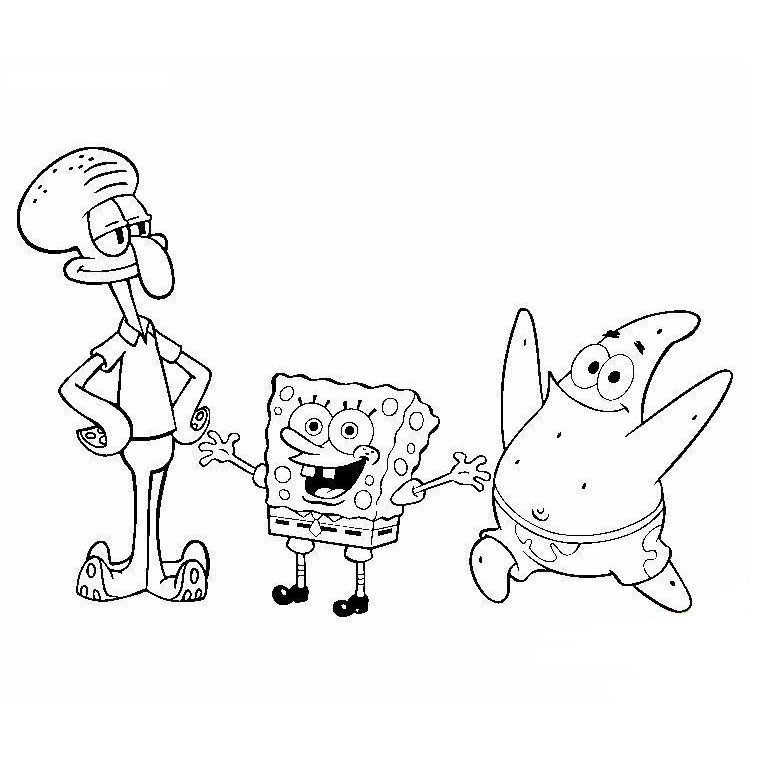 Раскраска: SquareBob SquarePants (Мультфильмы и Анимационные Шоу) #33368 - Бесплатные раскраски для печати