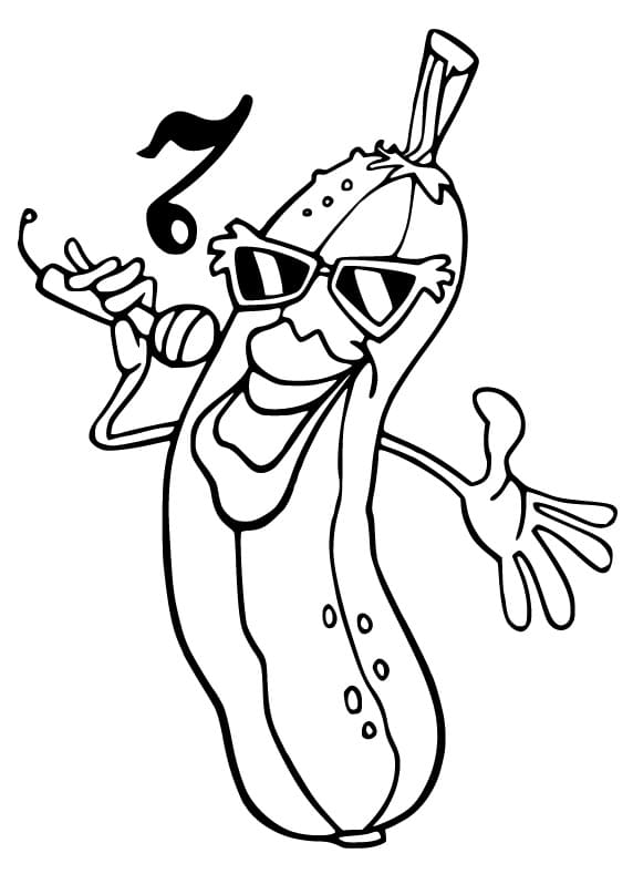 Раскраска: Огурец (Еда и Питание) #207530 - Бесплатные раскраски для печати