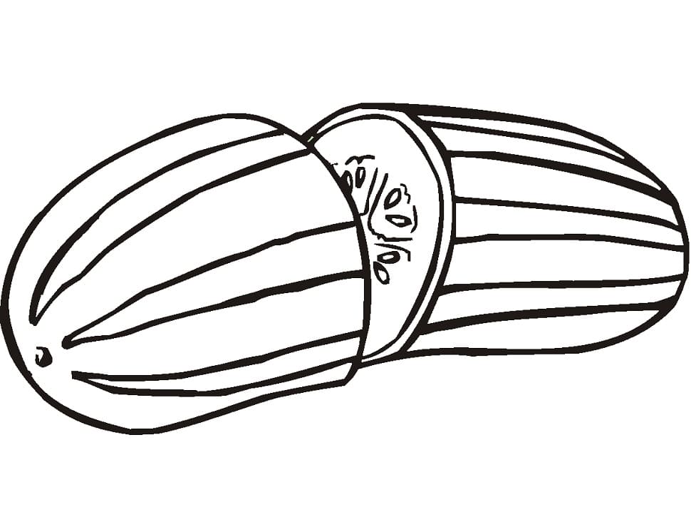 Раскраска: Огурец (Еда и Питание) #207545 - Бесплатные раскраски для печати