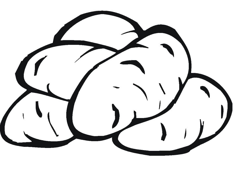 Раскраска: Картофель (Еда и Питание) #207416 - Бесплатные раскраски для печати