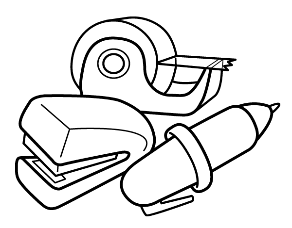 Раскраска: Школьные принадлежности (Предметы) #118272 - Бесплатные раскраски для печати