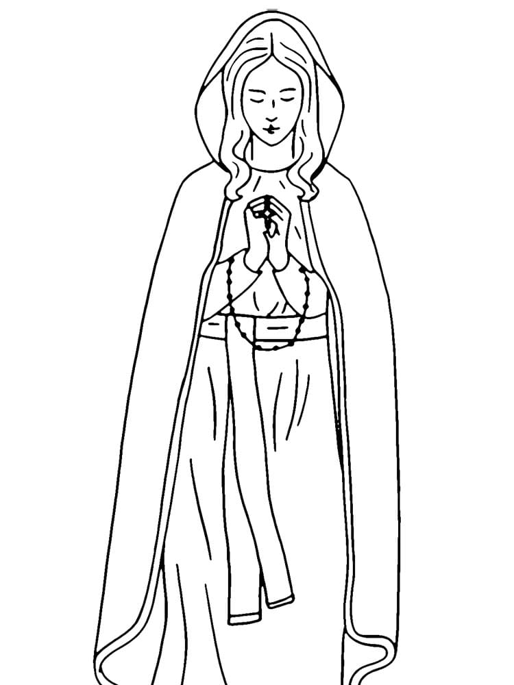 Раскраска: Богоматерь Лурдская (Религия и Мифология) #193959 - Бесплатные раскраски для печати