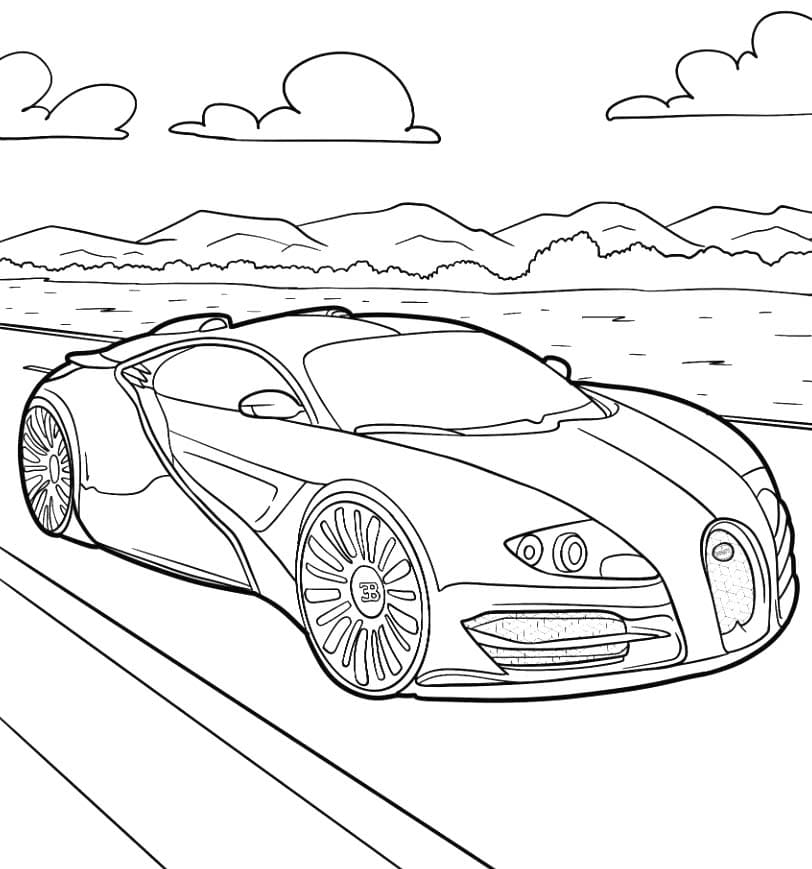 Раскраска: Bugatti (Транспорт) #218677 - Бесплатные раскраски для печати