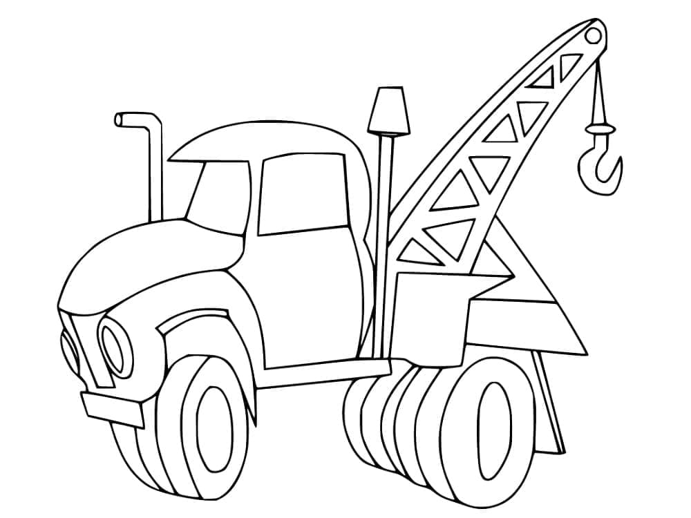 Раскраска: Кран (Транспорт) #187869 - Бесплатные раскраски для печати