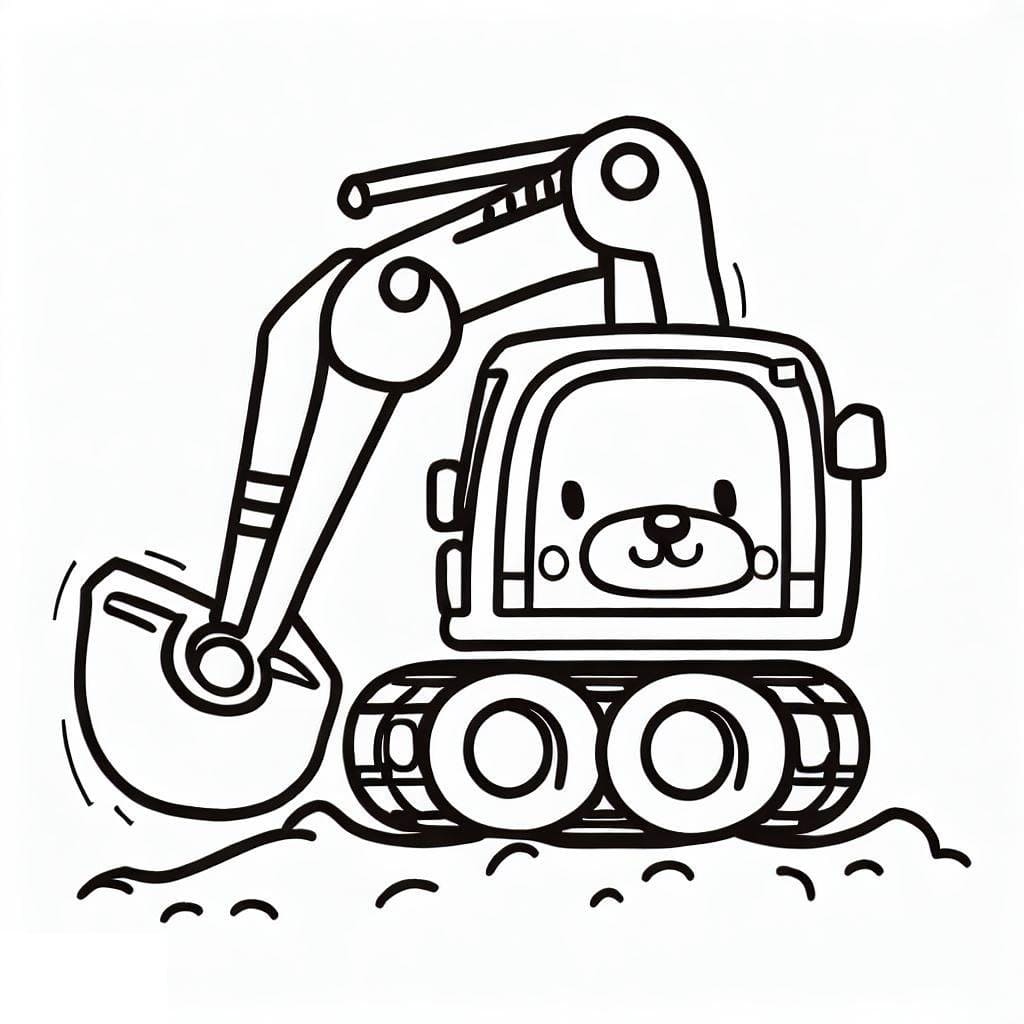 Раскраска: Экскаватор (Транспорт) #187890 - Бесплатные раскраски для печати