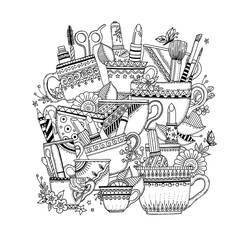 Раскраска: Зентангл (Раскраски для Взрослых) #217476 - Бесплатные раскраски для печати