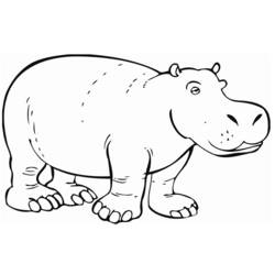 Раскраска: Бегемот (Животные) #8641 - Бесплатные раскраски для печати