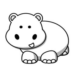 Раскраска: Бегемот (Животные) #8668 - Бесплатные раскраски для печати