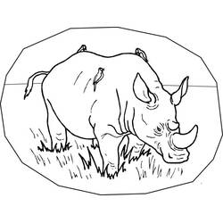 Раскраска: Носорог (Животные) #206651 - Бесплатные раскраски для печати