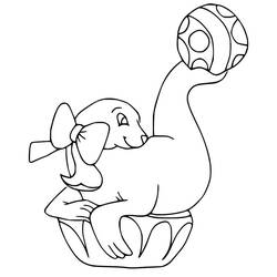 Раскраска: Морской лев (Животные) #192522 - Бесплатные раскраски для печати