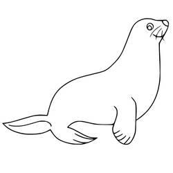 Раскраска: Морской лев (Животные) #192524 - Бесплатные раскраски для печати