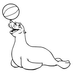 Раскраска: Морской лев (Животные) #192531 - Бесплатные раскраски для печати