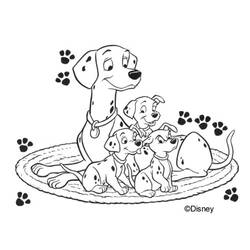 Раскраска: 101 далматинец (Анимационные Фильмы) #129375 - Бесплатные раскраски для печати