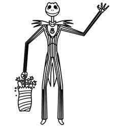 Раскраска: Jack Skellington (Анимационные Фильмы) #202292 - Бесплатные раскраски для печати