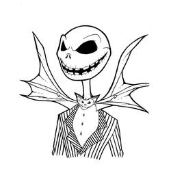 Раскраска: Jack Skellington (Анимационные Фильмы) #202297 - Бесплатные раскраски для печати