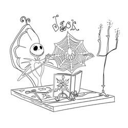 Раскраска: Jack Skellington (Анимационные Фильмы) #202305 - Бесплатные раскраски для печати
