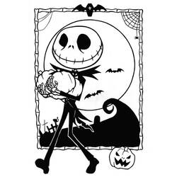 Раскраска: Jack Skellington (Анимационные Фильмы) #202307 - Бесплатные раскраски для печати