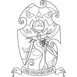 Раскраска: Jack Skellington (Анимационные Фильмы) #202308 - Бесплатные раскраски для печати