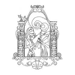 Раскраска: Jack Skellington (Анимационные Фильмы) #202327 - Бесплатные раскраски для печати