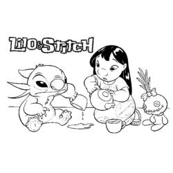 Раскраска: Lilo и Stitch (Анимационные Фильмы) #45072 - Бесплатные раскраски для печати