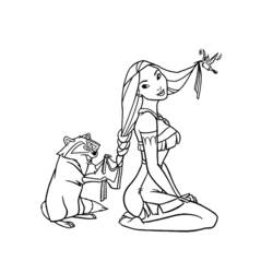 Раскраска: Pocahontas (Анимационные Фильмы) #131340 - Бесплатные раскраски для печати