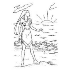 Раскраска: Pocahontas (Анимационные Фильмы) #131355 - Бесплатные раскраски для печати