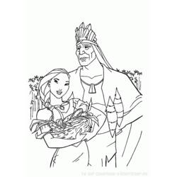 Раскраска: Pocahontas (Анимационные Фильмы) #131387 - Бесплатные раскраски для печати
