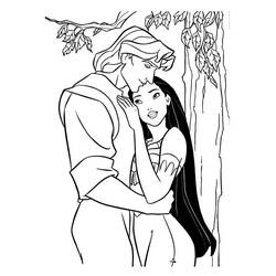 Раскраска: Pocahontas (Анимационные Фильмы) #131391 - Бесплатные раскраски для печати