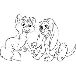 Раскраски: The Fox и the Hound - Бесплатные раскраски для печати