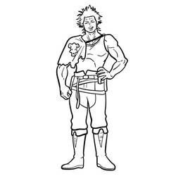 Раскраска: Чёрный клевер (Аниме и манга) #207995 - Бесплатные раскраски для печати