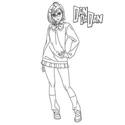 Раскраски: Дандадан - Бесплатные раскраски для печати