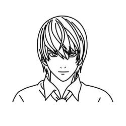 Раскраска: Тетрадь смерти (Аниме и манга) #183128 - Бесплатные раскраски для печати