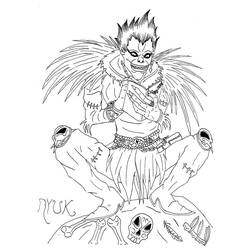 Раскраски: Тетрадь смерти - Бесплатные раскраски для печати