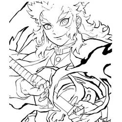 Раскраски: Истребитель демонов - Бесплатные раскраски для печати