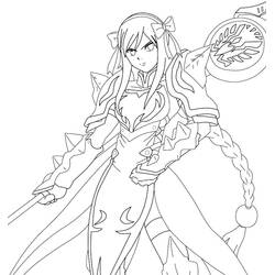 Раскраска: Хвост Феи (Аниме и манга) #176039 - Бесплатные раскраски для печати