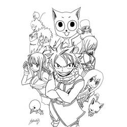 Раскраска: Хвост Феи (Аниме и манга) #176041 - Бесплатные раскраски для печати