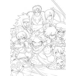 Раскраска: Хвост Феи (Аниме и манга) #176042 - Бесплатные раскраски для печати