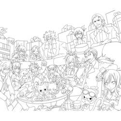 Раскраска: Хвост Феи (Аниме и манга) #176044 - Бесплатные раскраски для печати