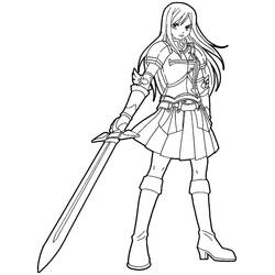 Раскраска: Хвост Феи (Аниме и манга) #176045 - Бесплатные раскраски для печати