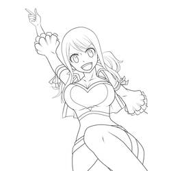 Раскраска: Хвост Феи (Аниме и манга) #176047 - Бесплатные раскраски для печати