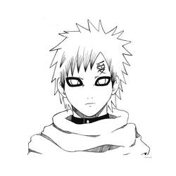 Раскраски: Гаара - Бесплатные раскраски для печати