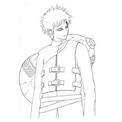 Раскраска: Гаара (Аниме и манга) #180190 - Бесплатные раскраски для печати