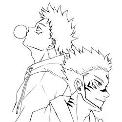 Раскраска: Магическая битва (Аниме и манга) #183246 - Бесплатные раскраски для печати