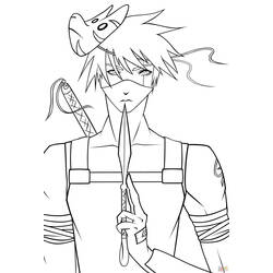 Раскраска: Какаши (Аниме и манга) #172221 - Бесплатные раскраски для печати