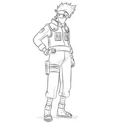 Раскраска: Какаши (Аниме и манга) #172250 - Бесплатные раскраски для печати