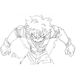 Раскраска: Моя геройская академия (Аниме и манга) #176000 - Бесплатные раскраски для печати